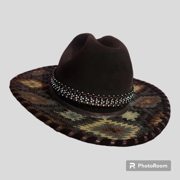 Vintage Frank Olive Neiman Marcus Ladies Brown Hat Southwestern Rodeo Classic Neiman Marcus | Accessories | Neiman Marcus Vintage Womens  main image 4